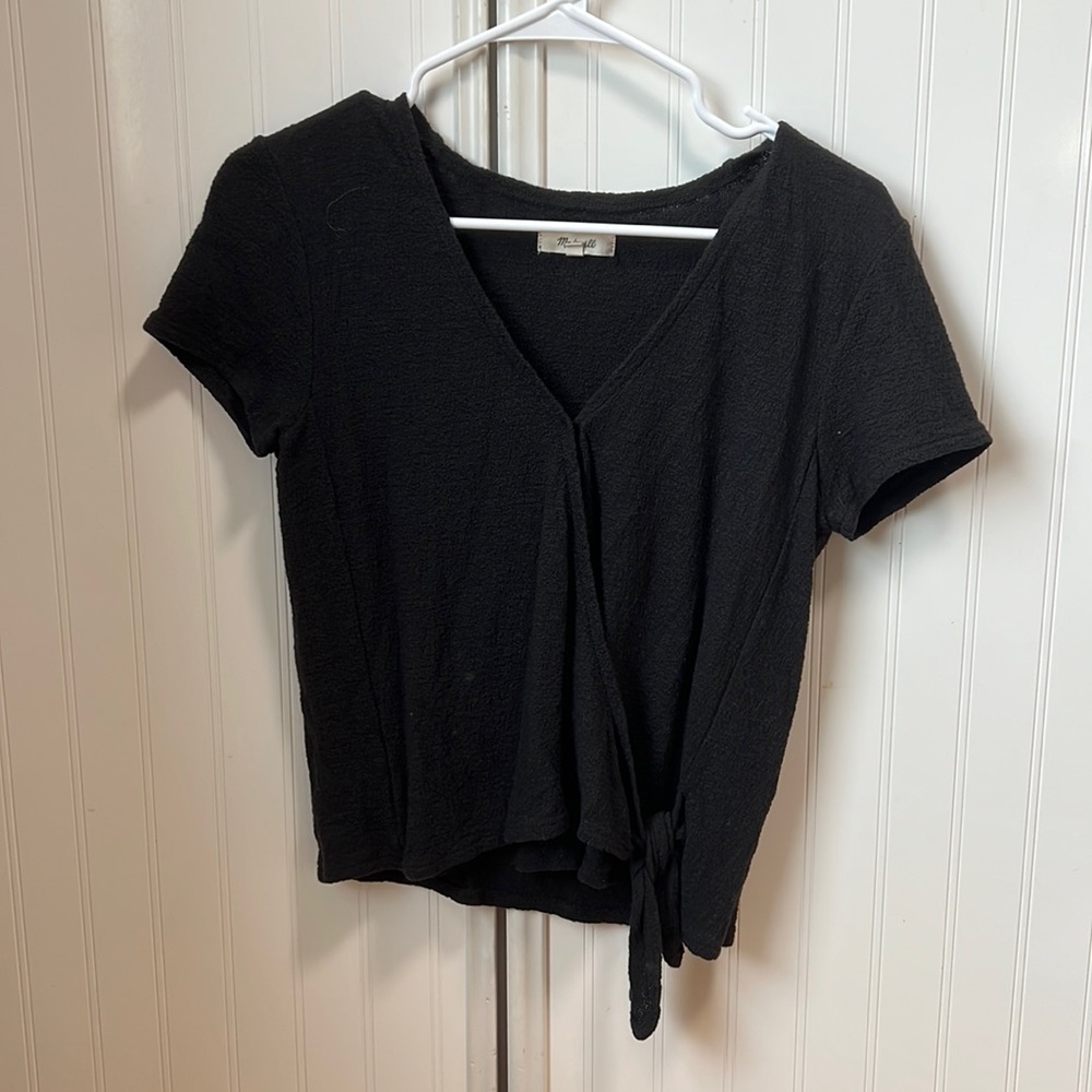 Madewell black blouse top size small